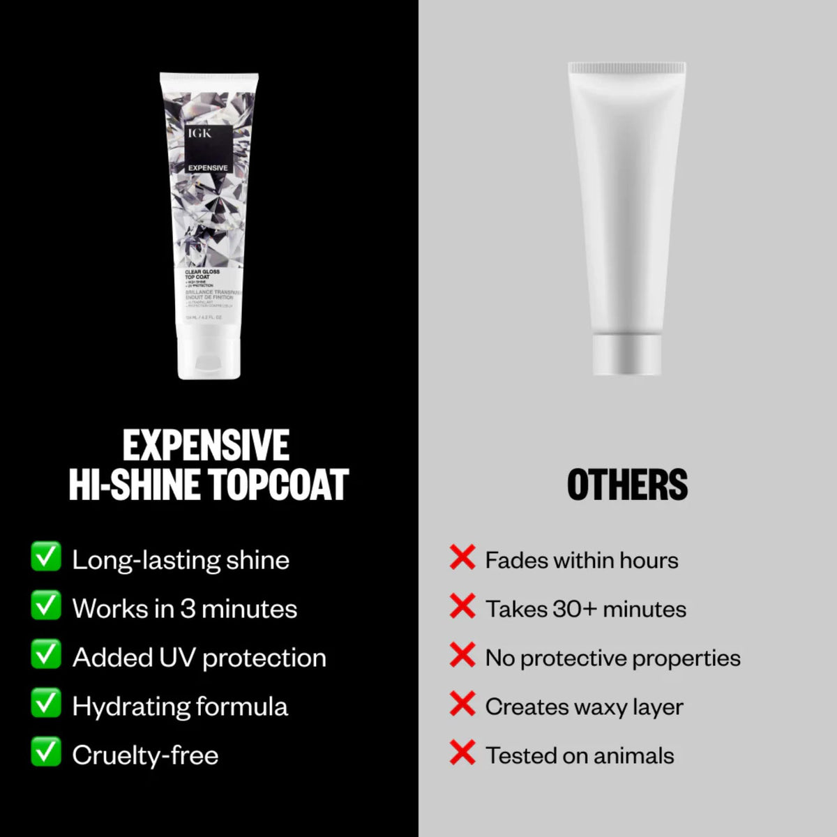 IGK on bathroom shelf among beauty products suggesting daily ritual