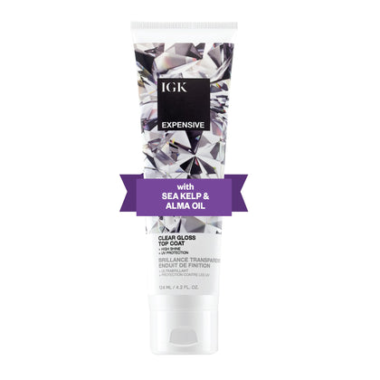 IGK Expensive front packaging showing bottle and label for easy identification and appeal