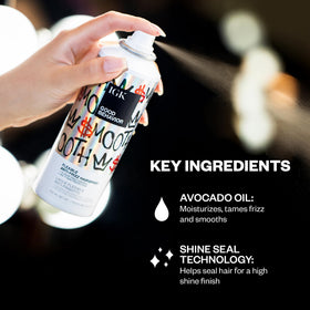 IGK Good Behavior close-up label listing spirulina protein and avocado oil benefits
