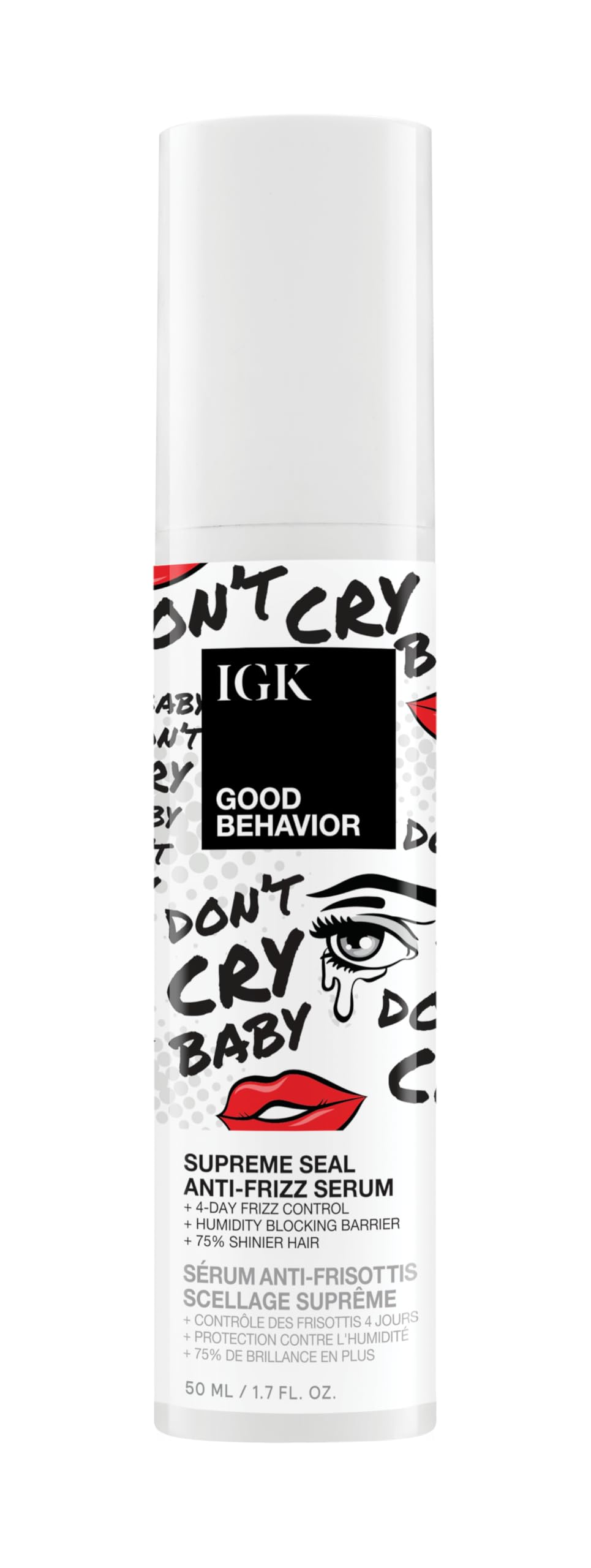 IGK front packaging showing product and benefit of high shine