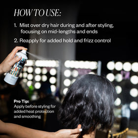 IGK Good Behavior used with flat iron demonstrating heat protection up to 450°F