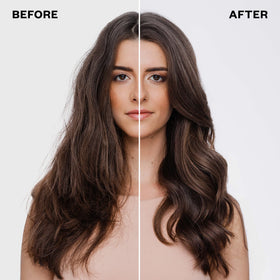 IGK MISTRESS applied to hair mid-lengths controls frizz and adds shine