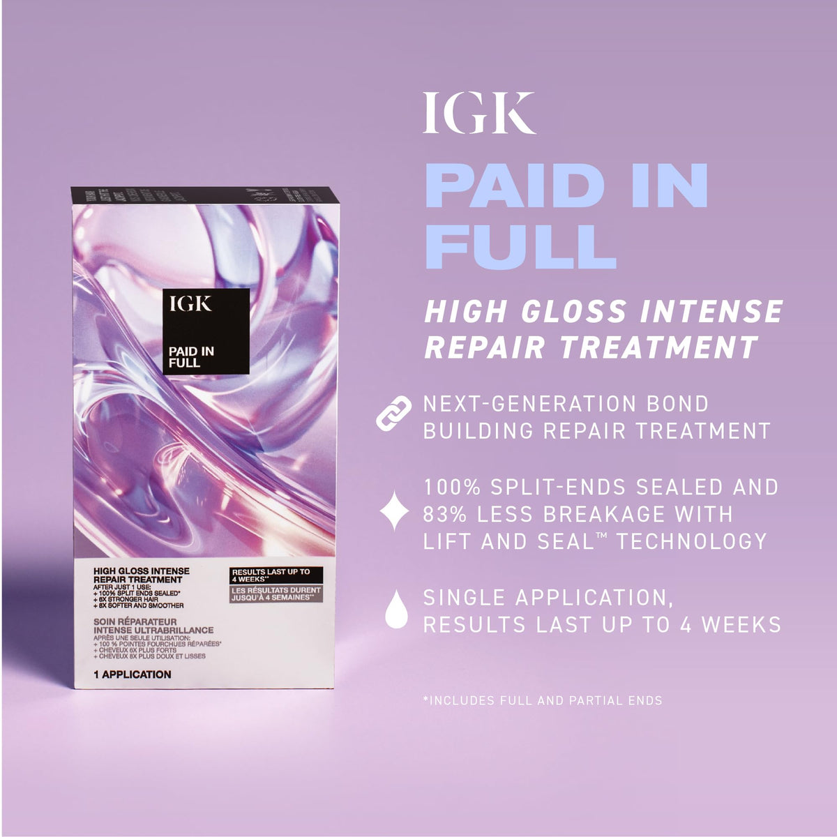 IGK open tube and bottle ready to mix for powerful repair