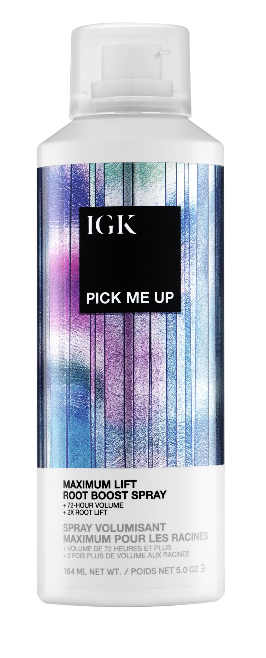 IGK Pick Me Up front packaging showing bottle and label for instant lift