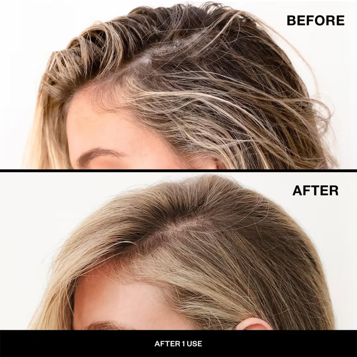 IGK spray action at roots demonstrating easy application and instant refresh benefit