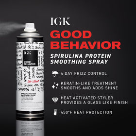 IGK spray nozzle close-up showing fine mist for even application and heat protection