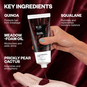 IGK Williams Burgundy open jar and tube showing packaging and easy application