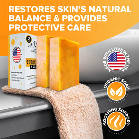 iHeart Nature soap in shower setting showing daily use benefit