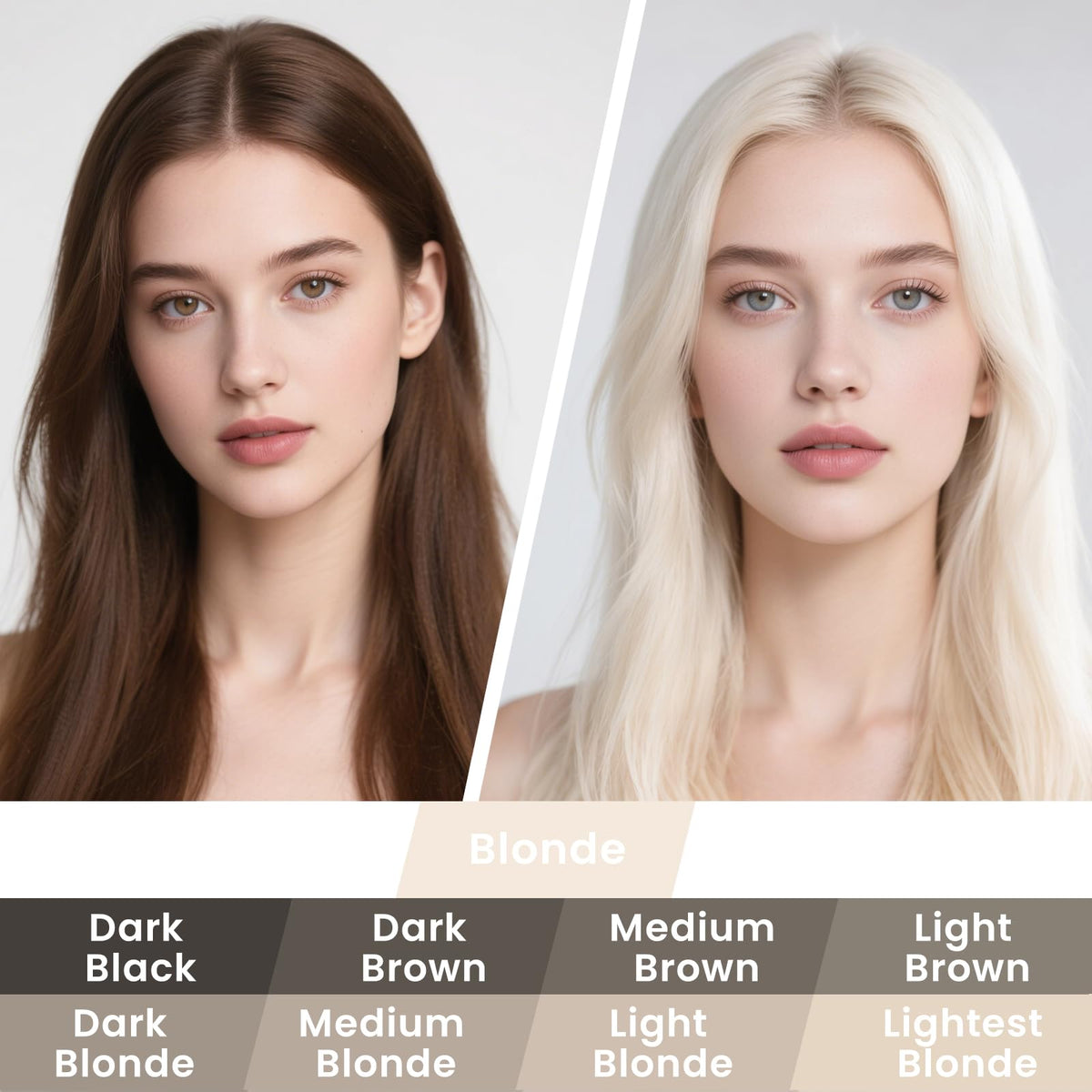 IIIMEIDU before and after highlights showing brighter tone and improved shine