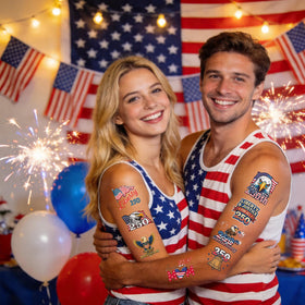 IKFOVF themed party table decorated with tattoos used as quick accents