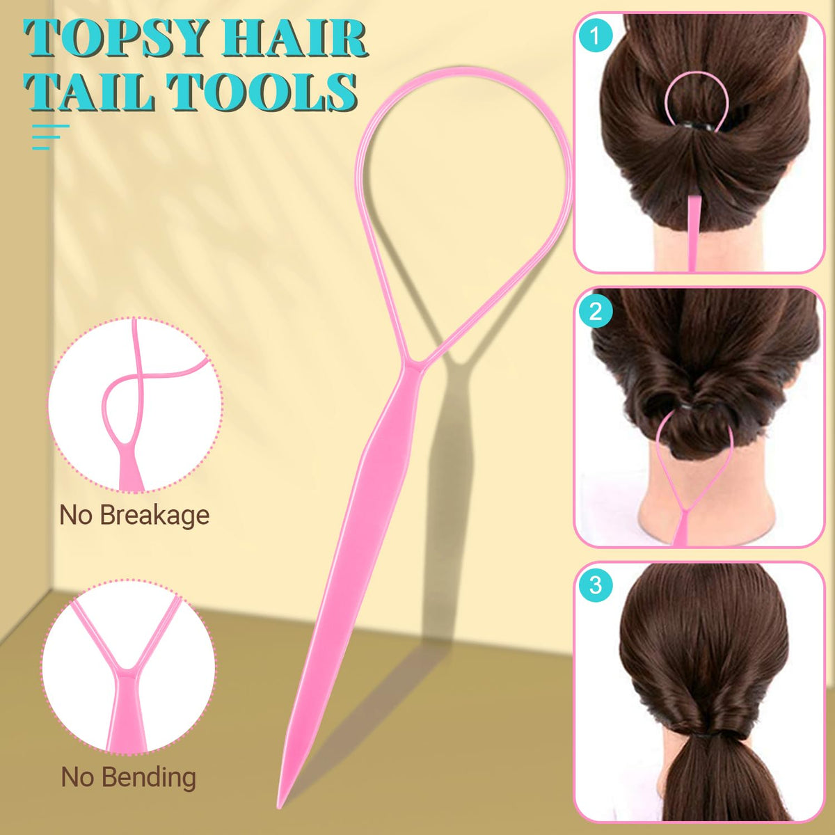 IKOCO hair accessories in use on child, adds secure decorative finish