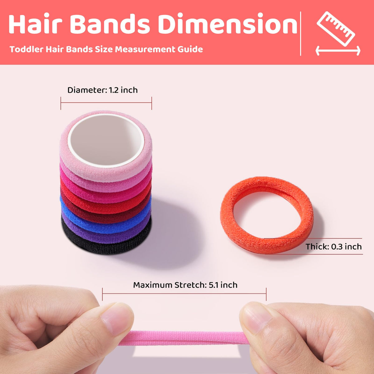 IKOCO hair ties holding a child's ponytail securely without pulling