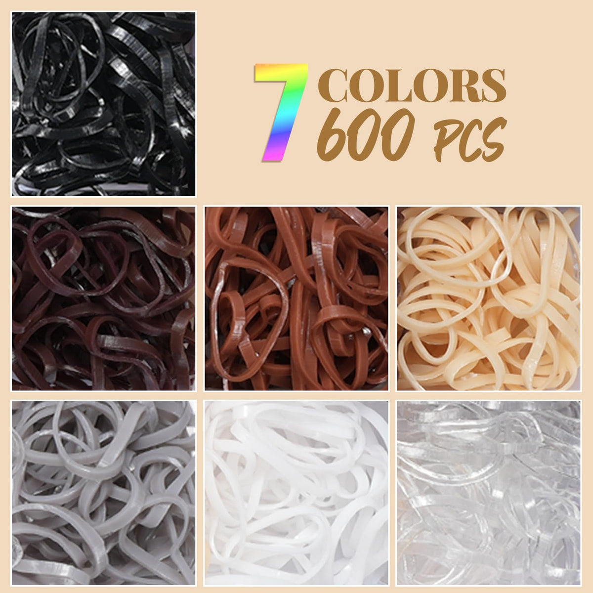 IKOCO neutral-colored hair clips arrayed to show shapes and outfit coordination