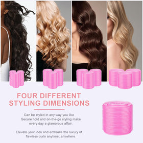 IKOCO rollers in use on long hair demonstrating voluminous, heat-free curls