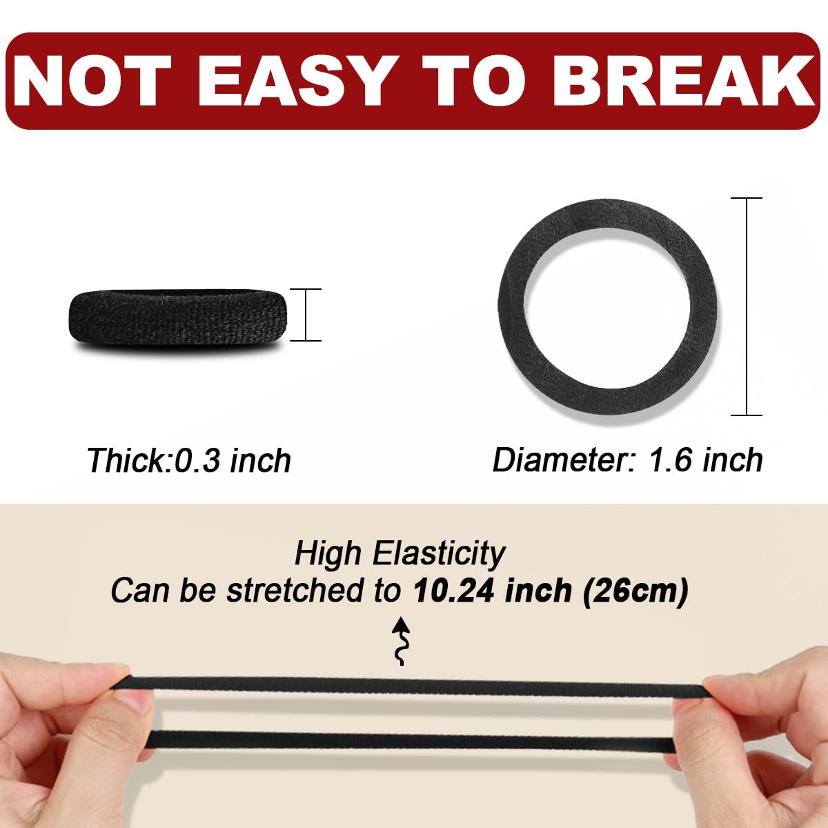 IKOCO hair ties worn on wrist for quick access and convenient storage