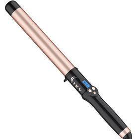 IKV curling wand front view showing barrel and handle for easy styling