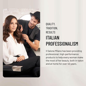 Il Salone Milano label close-up highlighting ingredients and gentle formulation