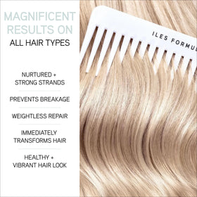 ILES FORMULA conditioner in-shower application on wet hair for smooth detangling