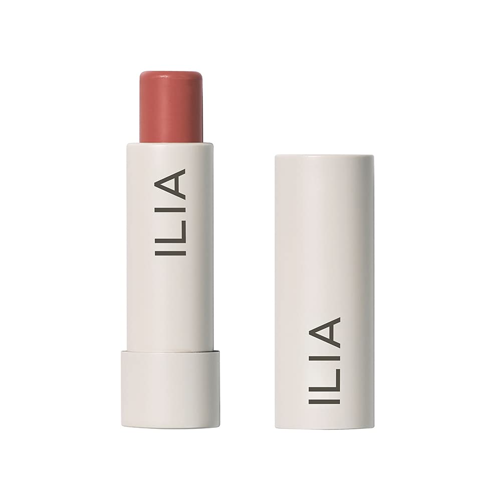 ILIA front packaging showing balm tube and clean branding, convenient daily color