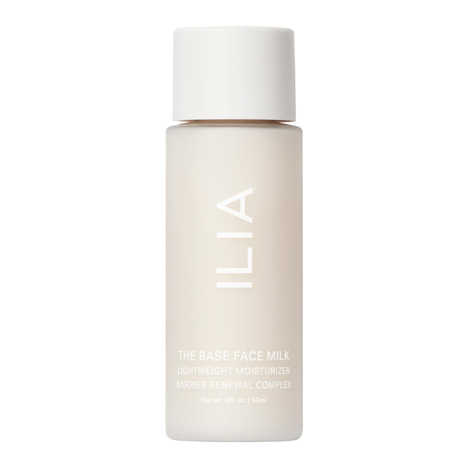 ILIA front packaging showing travel-size bottle and clean design benefits portability