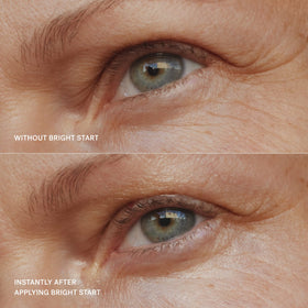 ILIA subtle pearlescent finish on skin demonstrating natural illuminating effect