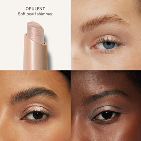 ILIA close-up of Eye Stylus slanted tip showing dual-edge design for versatile application