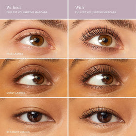ILIA mascara being applied to upper lashes for visible lift and fuller look