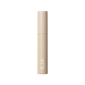 ILIA product box label close-up showing ingredient callouts and safety claims