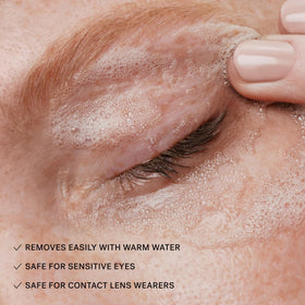 ILIA mascara in a makeup bag lifestyle shot showing everyday-ready convenience