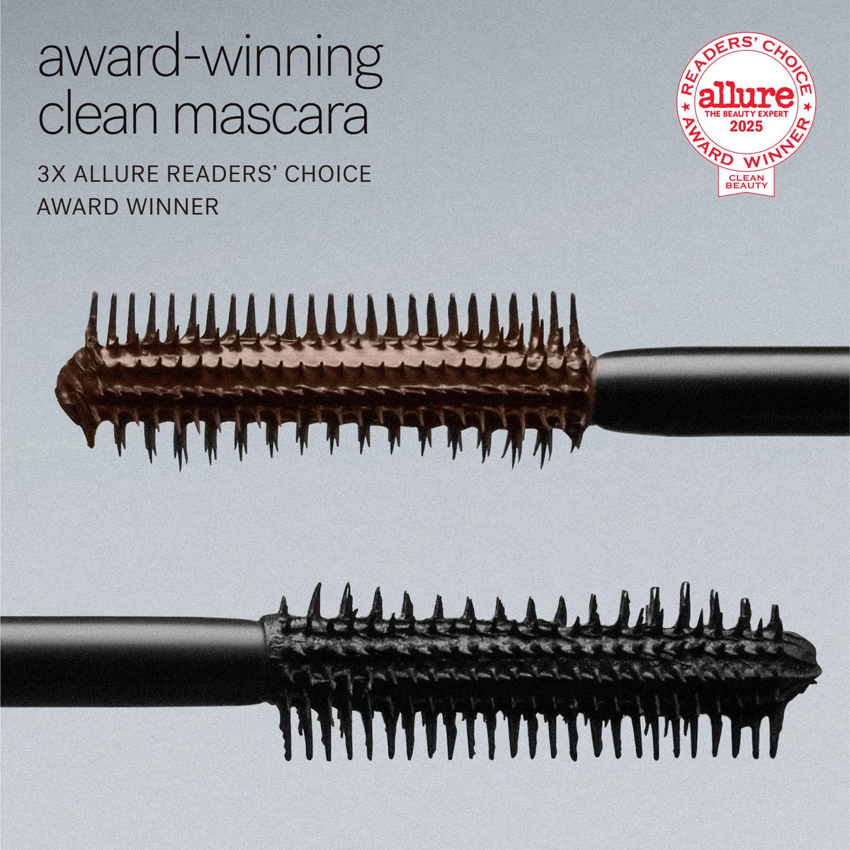 ILIA mascara texture swatch showing smooth buildable pigment for even coating