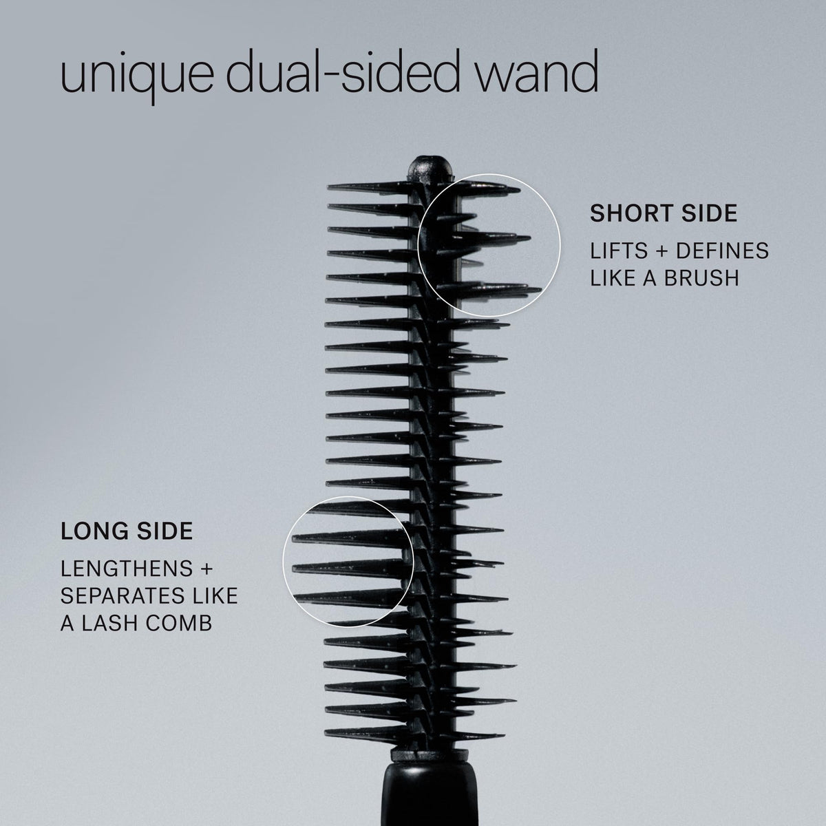 ILIA mascara beside a coin illustrating compact size and travel convenience