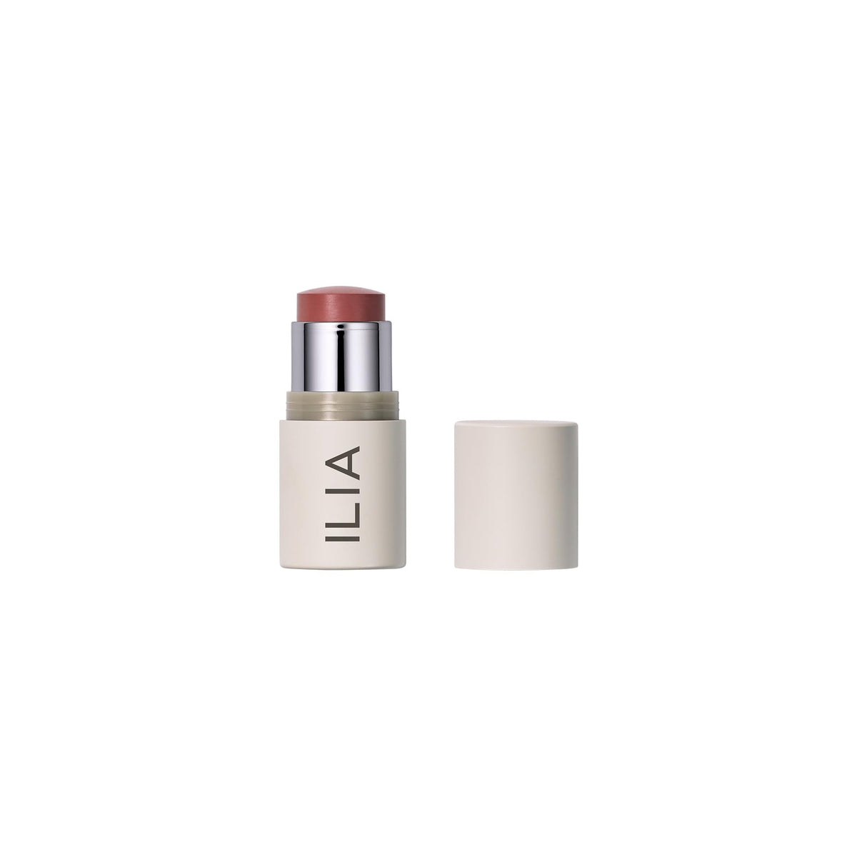 ILIA front packaging of Multi-Stick in Lady Bird showing compact design and portability benefit