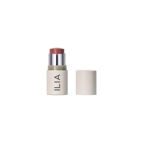 ILIA front packaging of Multi-Stick in Lady Bird showing compact design and portability benefit