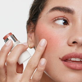 ILIA multi-stick creamy texture close-up demonstrating blendable finish