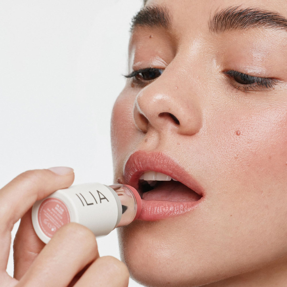 ILIA creamy texture close‑up showing meltable shea butter finish