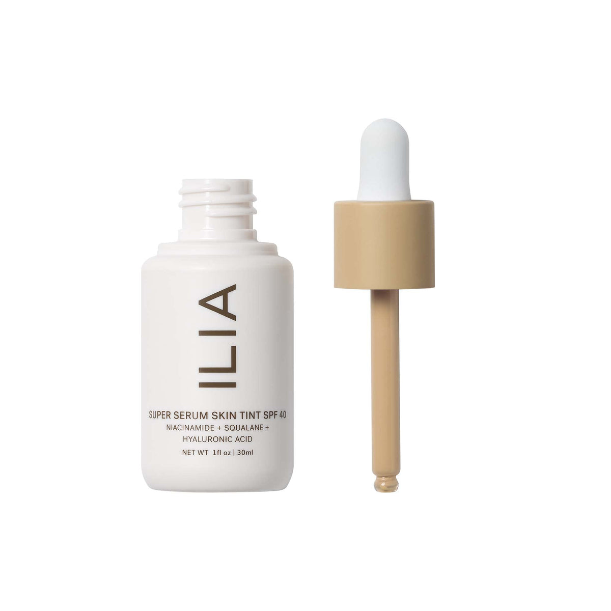 ILIA creamy texture swatch illustrating lightweight hydration and blendability