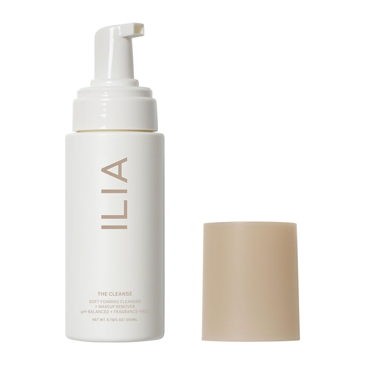 ILIA front bottle view showing product label and clean design for easy identification