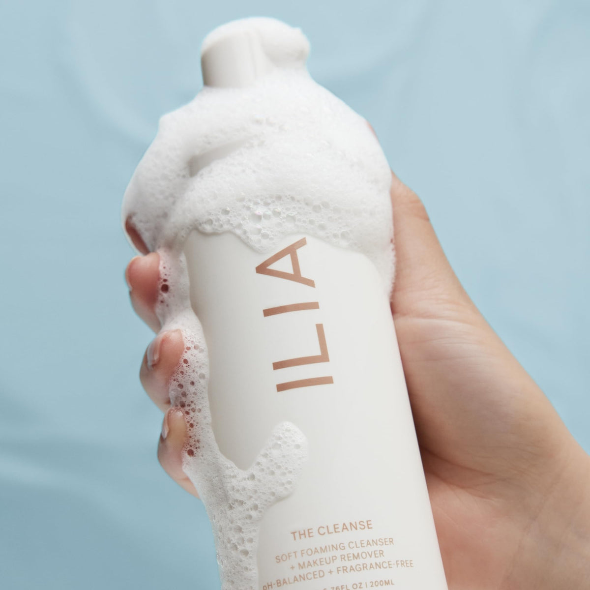 ILIA packaging detail illustrating sustainable materials and thoughtful design