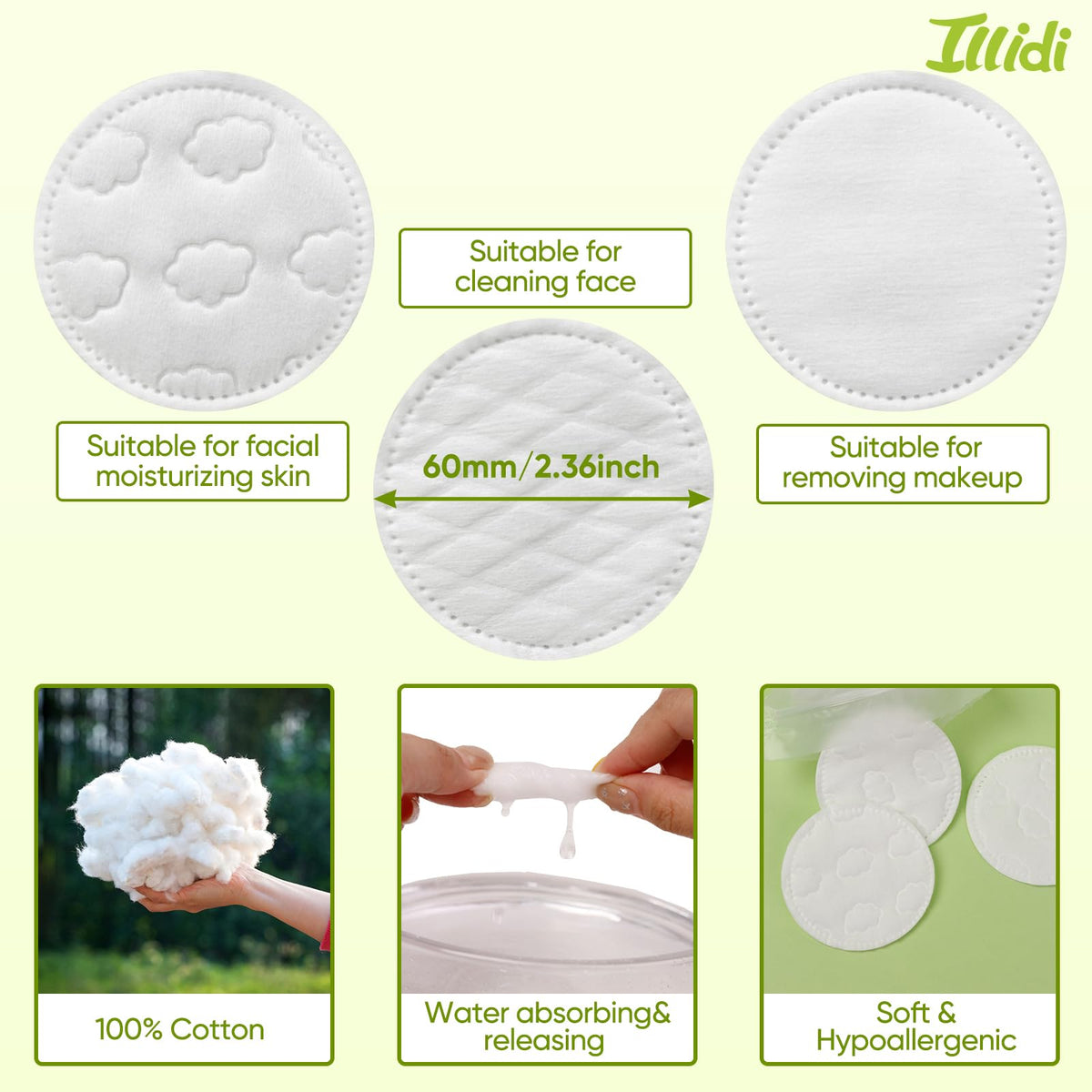 Illidi close-up embossed texture revealing enhanced cleansing and exfoliation