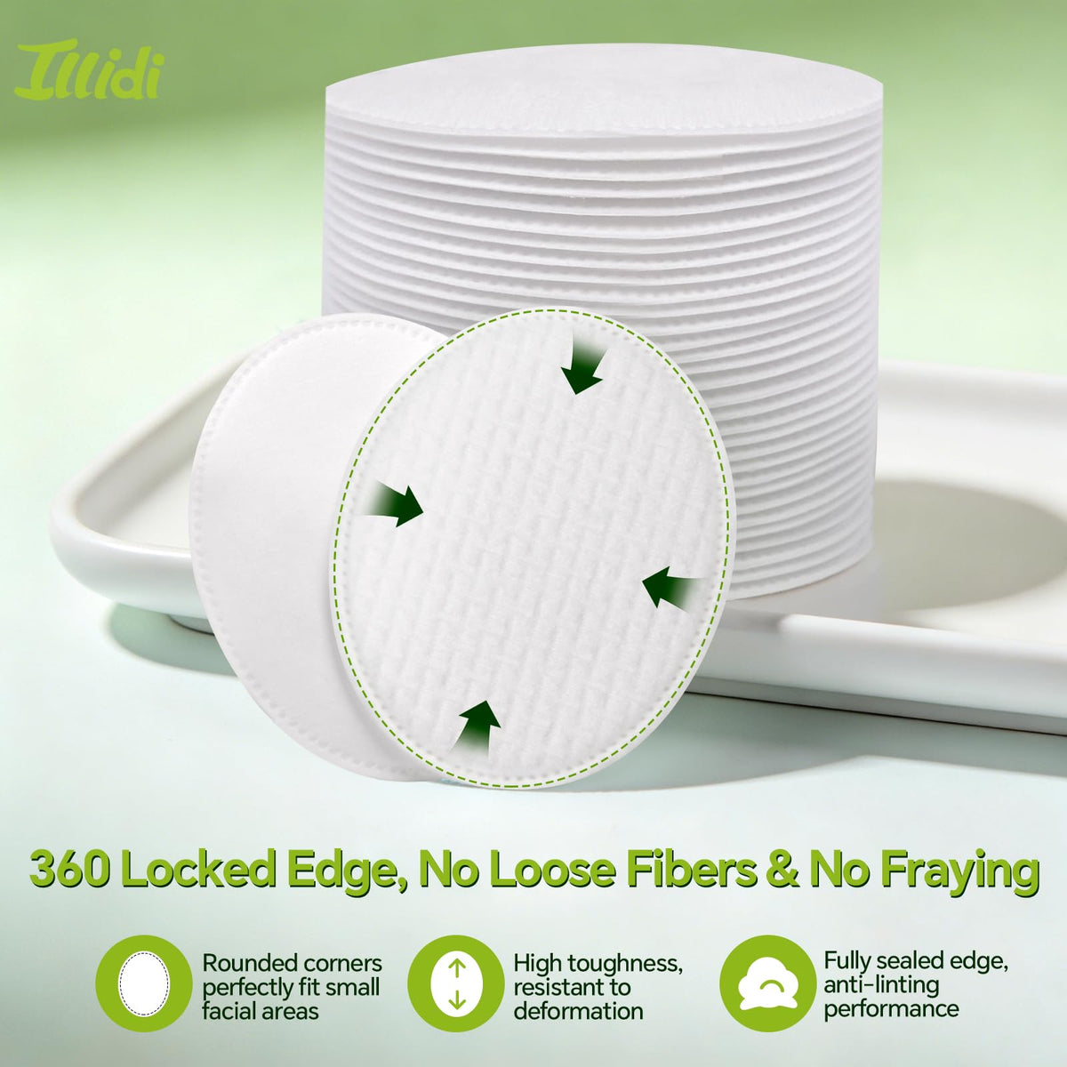 Illidi dual-sided pad close-up showing soft and textured sides for versatile use