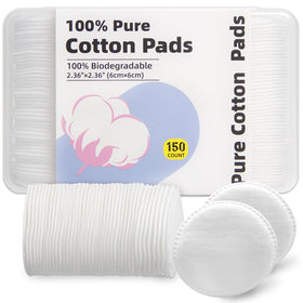 Illidi front boxed packaging showing 150 cotton rounds and tidy storage benefit