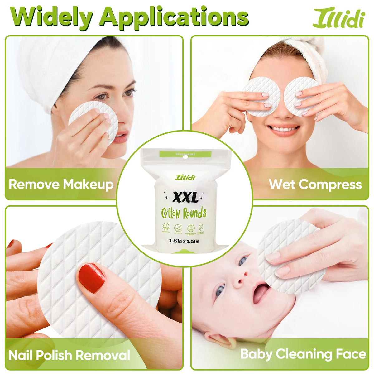 Illidi pads styled on bathroom counter showing daily skincare practicality