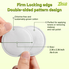 Illidi cotton round removing makeup demonstrating gentle, effective cleanup