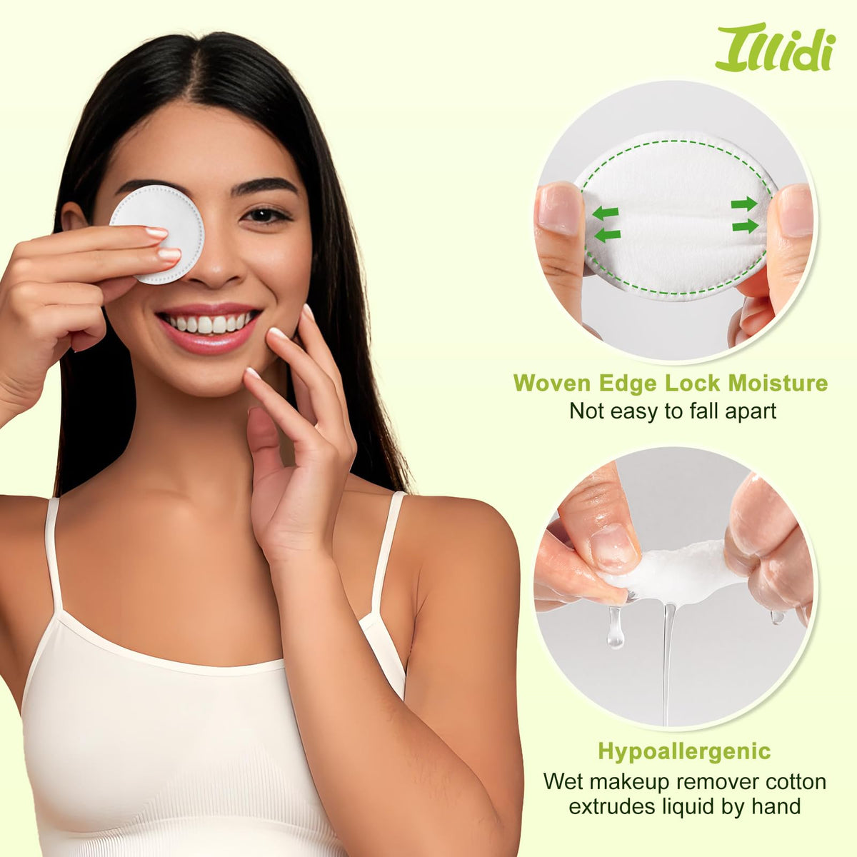 Illidi detailed sealed edge close-up preventing shedding during use