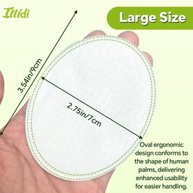 Illidi single large oval pad displayed to show generous coverage and ease