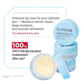 Illiyoon applied to model lips demonstrating non-sticky finish and hydration