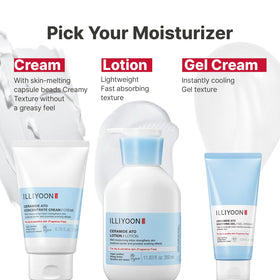 Illiyoon family using gel in bathroom highlighting gentle daily use