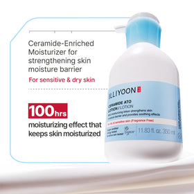 Illiyoon lotion creamy texture close-up highlighting quick absorption benefit