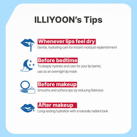Illiyoon clear balm swatched on finger displaying lightweight, melt-in feel