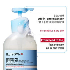 Illiyoon pump dispensing gel for easy, controlled family bath use